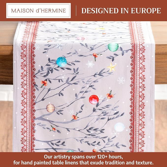 Maison d' Hermine Table Runner 100% Cotton 14.50" x 72" | Table Runners 72 - Image 2
