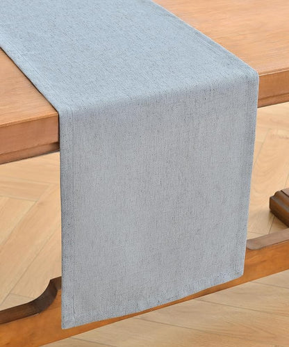 Wracra Linen Table Runner, Burlap Dusty Blue Table Runners 48 Inches Long | - Image 7