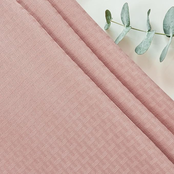 maxmill Tablecloth Weaved Texture Stain Resistant Waterproof, Wrinkle Resistant Washable Table Cloth, Fabric Table Cover for Dining Room, Indoor Outdoor Use, Rectangle 70 x 120 Inch, Pale Blush