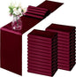 Horbaunal 2 Pack Burgundy Satin Table Runner 12 x 108 Inch | Smooth Table by Horbaunal