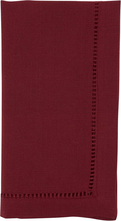 SARO LIFESTYLE Hemstitched Border Dinner Napkin by SaroLifestyle