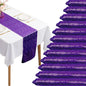 12 Packs 12 X 108 Inch Purple Sequin Table Runner Glitter Dining Table Runner by Fivenl