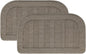 BEQHAUSE 30x18 Inch Kitchen Rug Mat Durable Kitchen Rugs Non-Slip Washable Absorbent Kitchen Mats for Floor Dirt-Resistant Semicircular Kitchen Mat (Taupe, 2PCS)