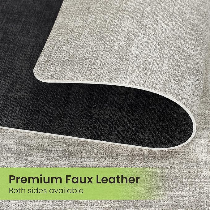 Fyvva Placemats Set of 4 Wipeable Reversible Faux Leather - Image 4