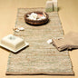 Natural Jute Table Runner, 13x48 Inch, Sage Green-White | Vintage Boho Rustic by ChardinHome