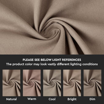 Encasa XO Table Runner, Cotton Canvas Dining Runner 13"x104" | Beige, 180 GSM - Image 3