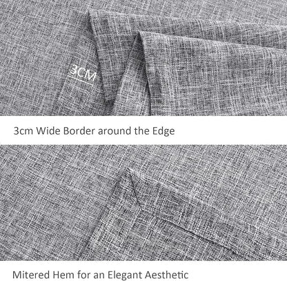 maxmill Flaxy Faux Linen Tablecloth with 2-Tone Slubby Texture Wrinkle Free Anti-Shrink Soft Table Cloth for Kitchen Dining Tabletop for Outdoor and Indoor Use Rectangle 60 x 84 Inch Light Grey