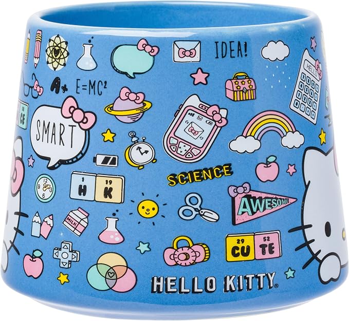 Silver Buffalo Sanrio Hello Kitty Back to School, Tapered Pottery Mug, 14oz | - Image 2
