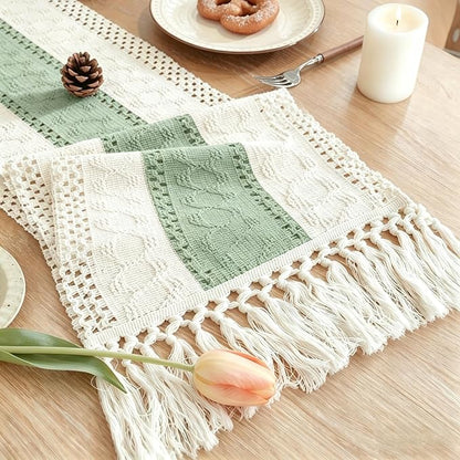 Boho Table Runner for Home Decor by Unknown