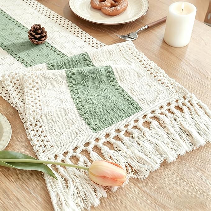 Boho Table Runner for Home Decor by Unknown
