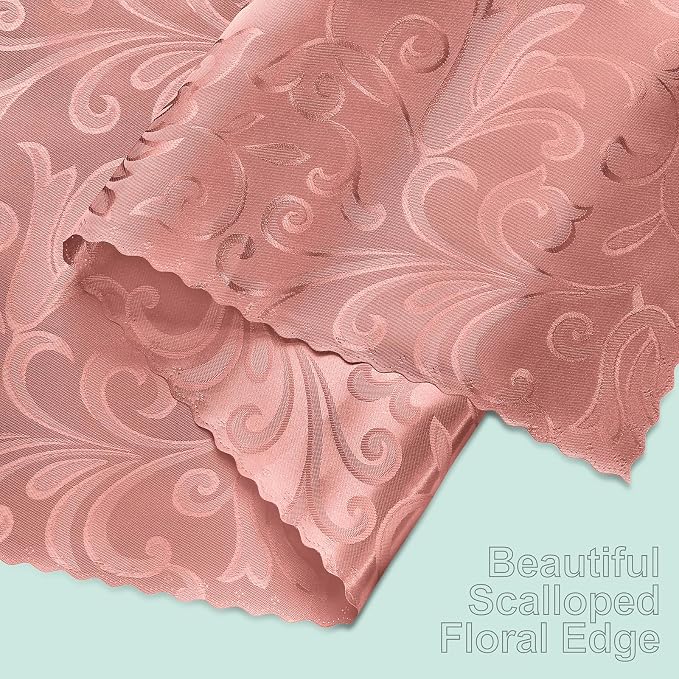 Rose Gold Damask Satin Table Runner 12 x 108 Inch, 6 Pack | Bright Smooth Damask - Image 7