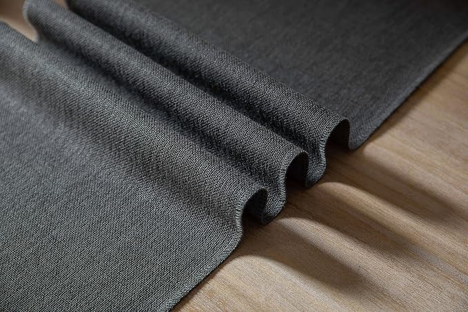 Graphite Grey Table Runners 48 Inches Long, Burlap Linen Style Rustic Farmhouse - Image 6
