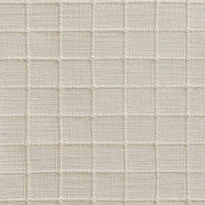 Artisanal Grid Linen Table Runner, 13x48 Inches Ivory | Heavy Textured - Image 7