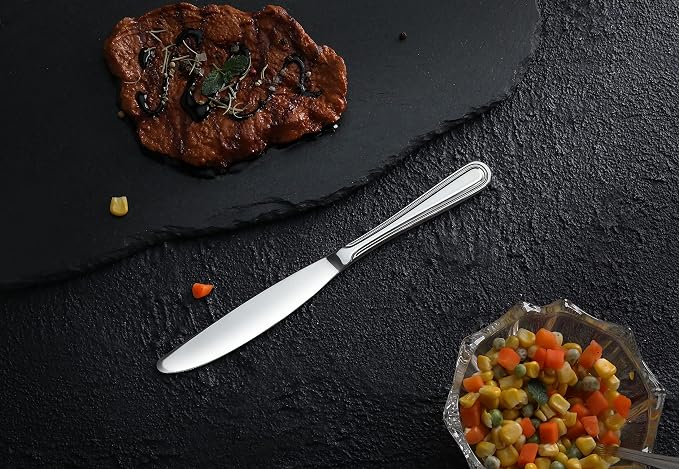 New Star Foodservice Windsor Pattern Stainless Steel Dinner Knife - Image 8