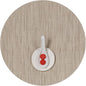 Chilewich Bamboo Placemats Set of 4 - Round Woven Placemats - Reusable, Stain-Resistant, Indoor/Outdoor Tabletop Protection - 15" - Oat