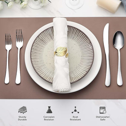 Onader 60 Piece Heavy Duty Flatware Set, Stainless Steel Silverware Cutlery Set - Image 7