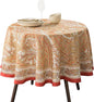 Maison d' Hermine Table Cloth Round Table 100% Cotton 69 Inches Fall Tablecloth Reusable Everyday Use for Thanksgiving Christmas Decorations Dining Farmhouse Party (Kashmir Paisley)