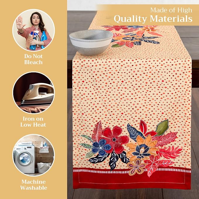 Maison d' Hermine Table Runner 100% Cotton 14.50" x 108" | Table Runners 108 - Image 3