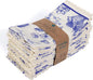 FINGERCRAFT Dinner Cloth Napkins Cotton Blend Set of 12 Blue Bird Premium Quality Mitered Corner with Natural Lace for Home Rastaurant Wedding Christmas Napkins Cloth 20 inch Toile Lace