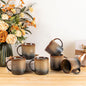 theterra Ceramic Coffee Mugs Set of 6, 14.2 oz Coffee Cups by TheTerra