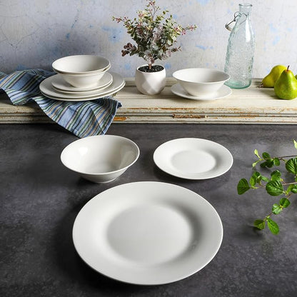 Gibson Home Zen Buffet Round 12 Piece Porcelain Chip and Scratch Resistant - Image 3