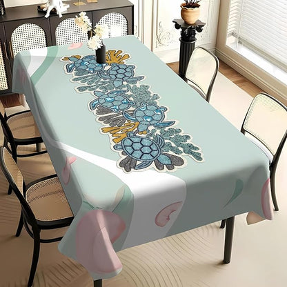 Handmade Farmhouse Floral Embroidery Beaded Table Runner 13 x 36 inches - Image 4