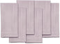 Solino Home Linen Napkins Set of 6 - Classic Hemstitch 100% Pure Linen Lilac Dinner Napkins Cloth 20 x 20 Inch for Valentines, Spring, Easter - Handcrafted and Machine Washable