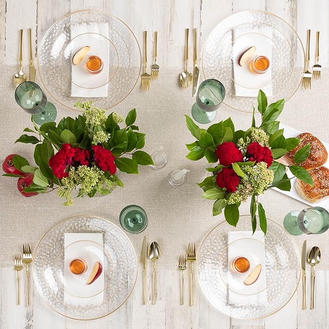 PLASTICPRO 128 Piece Combo Plates Set includes 64-7'' inch Plates & 64-10'' - Image 4