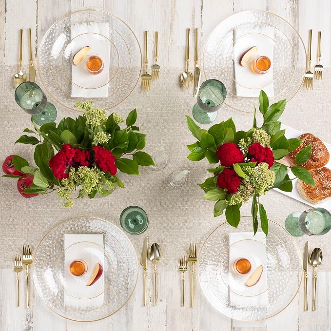 PLASTICPRO 64 Piece Combo Plates Set includes 32-7'' inch Plates & 32-10'' inch - Image 5