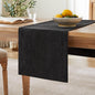 Burlap Style Farmhouse Table Runner, 14x72 Inches Black | Thick Durable Fabric by ZEEMARTONLINE