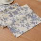 French Pastoral Farmhouse Table Runners, 13x90 Inch Blue | 100% Organic Cotton by Unknown