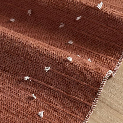 Artoid Mode Caramel Farmhouse Rustic Cotton Woven Table Runner, Seasonal Fall - Image 7