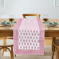Taffy Pink Hand Block Print 100% Cotton Table Runner 16x106 Inch | Perfect by Ridhi