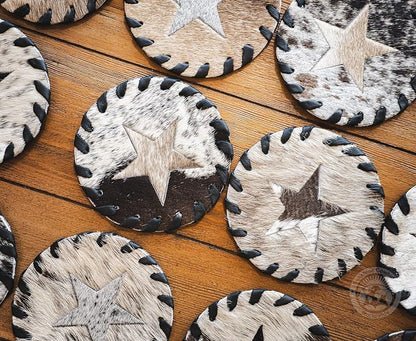Natural Cowhide Coaster - Image 7