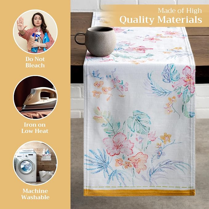 Maison d' Hermine Table Runner 100% Cotton 14.50" x 108" | Table Runners 108 - Image 3