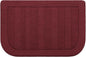 BEQHAUSE 24x36 Inch Kitchen Rug Mat Durable Kitchen Rugs Non-Slip Washable Absorbent Kitchen Mats for Floor Dirt-Resistant Semicircular Kitchen Mat (Red)