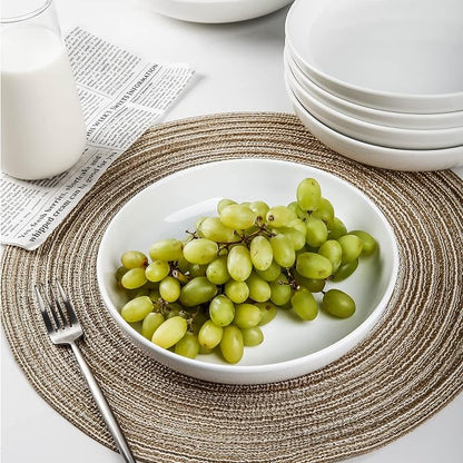 Selamica Ceramic 7.8 inch pasta bowls, 26 Ounce large porcelain salad soup bowls - Image 7