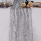Snowkingdom Silver Gray Table Runner 10FT, Sheer Sparkly Shiny Glitter Sparkle by Snowkingdom