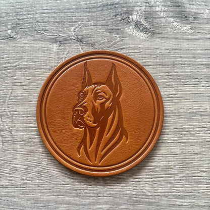 Dog Breed Leather Coasters – Premium Full Grain Table Protectors - Image 6