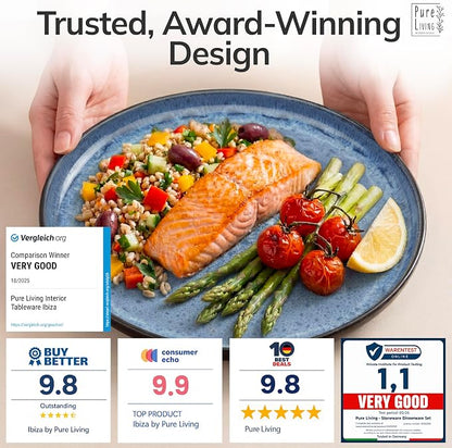 24 Piece Stoneware Dinnerware Set - Image 3