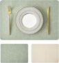 Leetaltree Reversible Faux Leather Placemats Set of 2, 12x17 Inch, Heat by Leetaltree-ArtatEveryTable