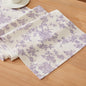 French Pastoral Farmhouse Table Runners, 13x60 Inch Purple | 100% Organic by Unknown