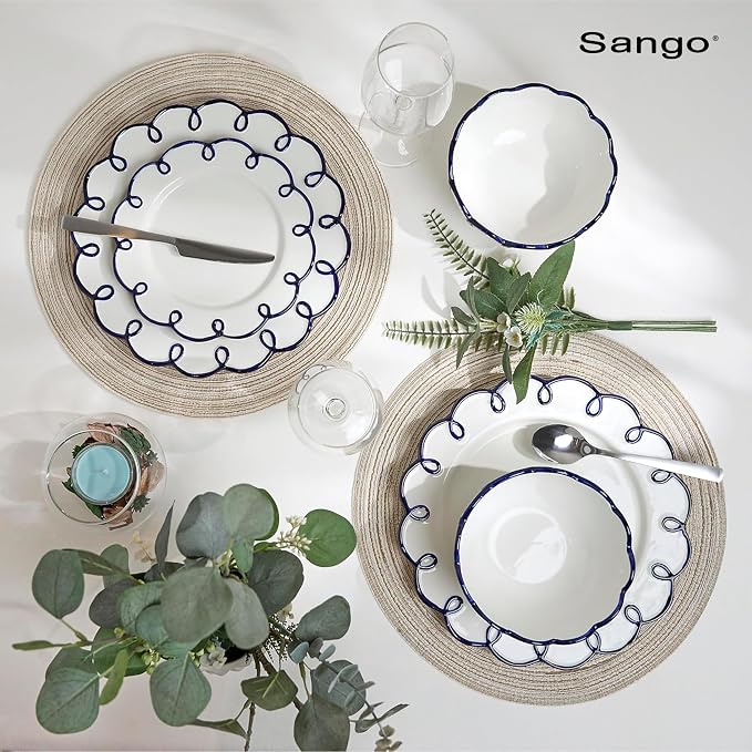 Sango 12-Piece Stoneware Dinnerware Set - Image 9