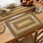 Homespice Russet Jute Braided Short Table Runner, Warm Country Decor, Set of 2, Multicolor Rectangle 8x28 - Rich Colors, Easy to Clean, Durable and Protects Furniture