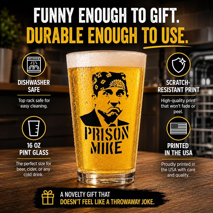 Prison Mike Funny Beer Glass - Image 4