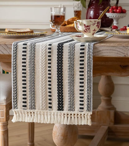 Caflife Boho Table Runner 60 Inchs Long, Dining Room Home Decor - Image 2
