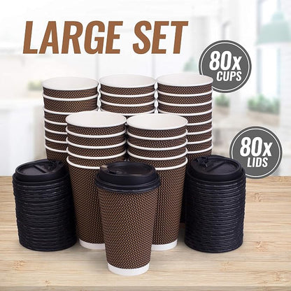 Promora Brown Disposable Coffee Cups - Image 3