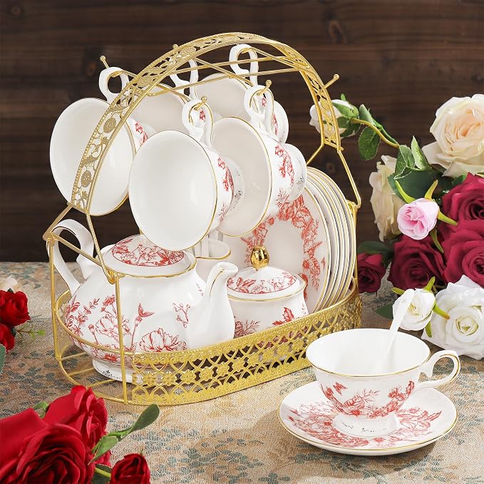 fanquare Vintage Porcelain Tea Set - Image 5