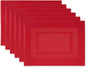 DII PVC Tabletop Collection Woven Indoor/Outdoor, Placemat Set, Tango Red by DII