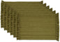 DII Variegated Tabletop Collection, Placemat Set3x19, Olive Green, 6 Piece by DII